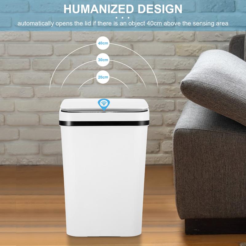 12L ABS Automatic Trash Bin, Touchless Motion Sensor