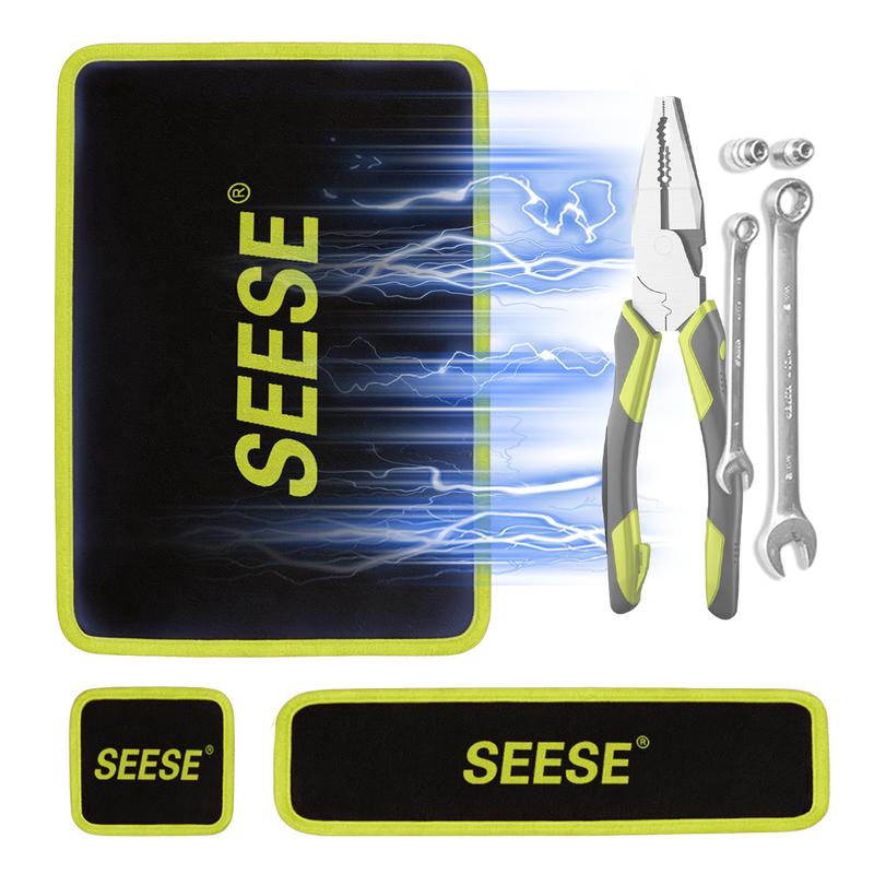 SEESE 3PC Flexible Magnetic Tool Mat & Tray Holder