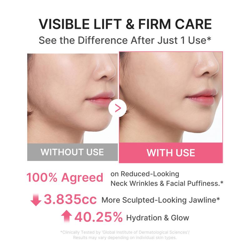PDRN Collagen Gua Sha Neck Wrinkle Cream | Built-In Gua Sha Massager