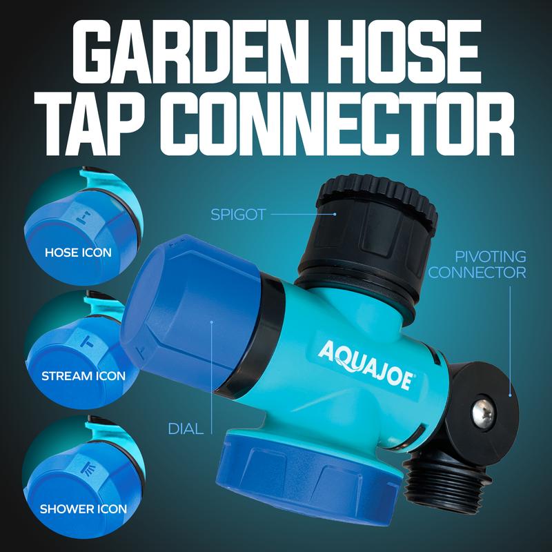 Multi-Function Outdoor Faucet and Garden Hose Tap Connector