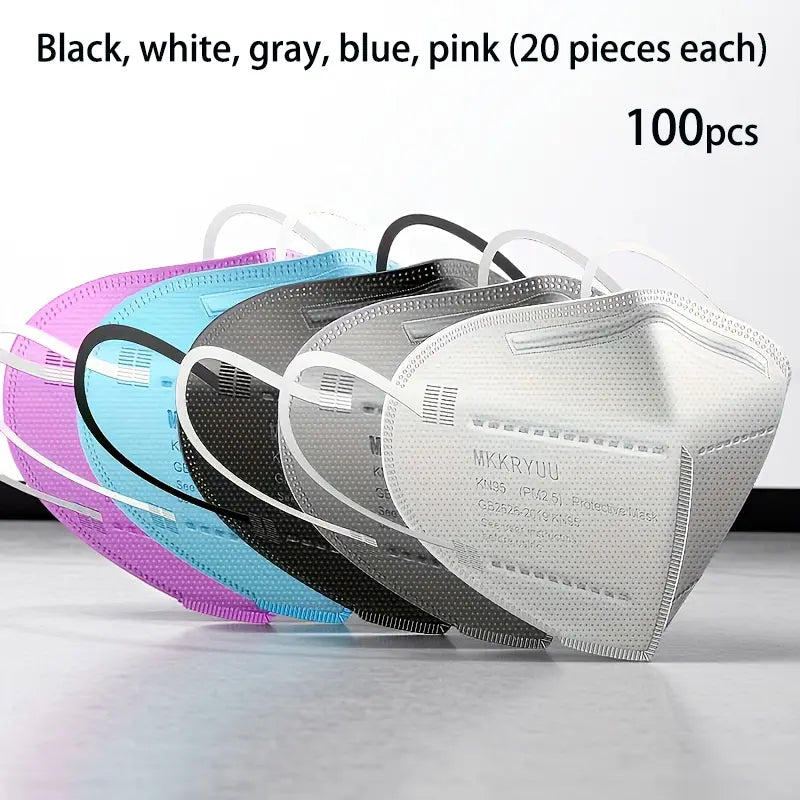 100 pieces - KN95 Mask, 5-layer breathable design
