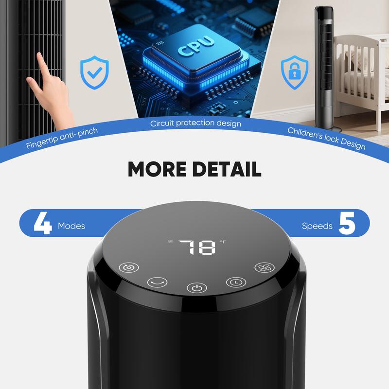Tower Fan for Bedroom