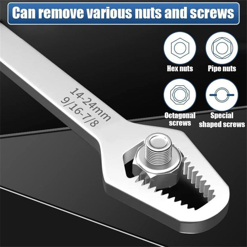 Universal Car Torx Wrench,8-24mm Self-tightening Wrench