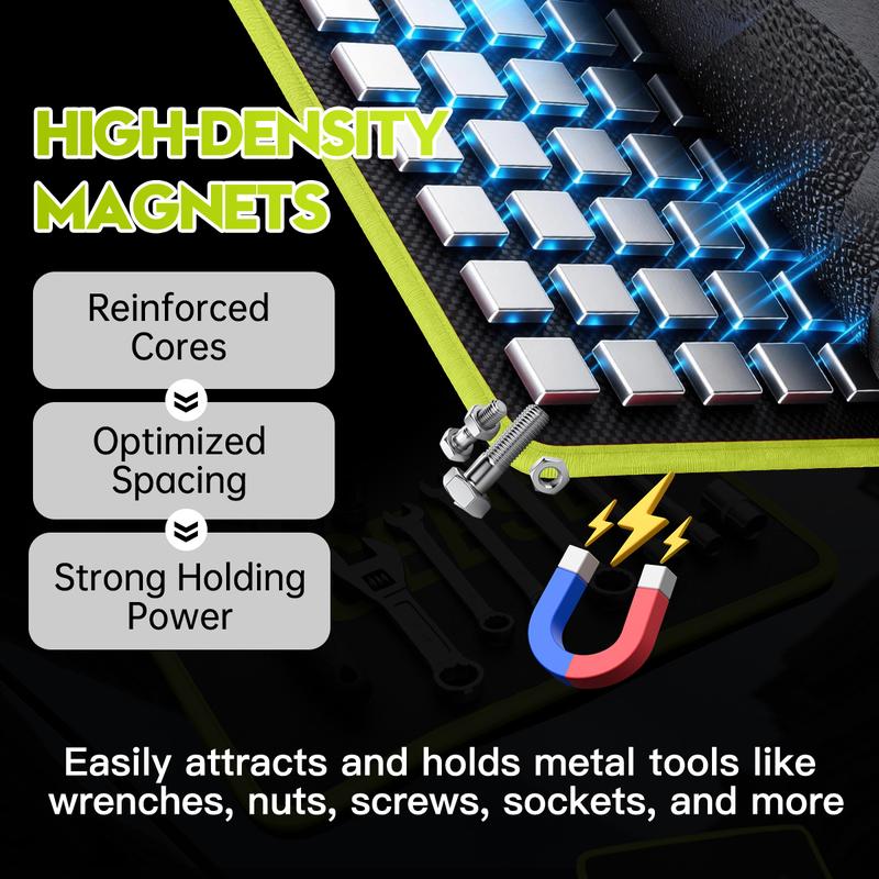 SEESE 3PC Flexible Magnetic Tool Mat & Tray Holder