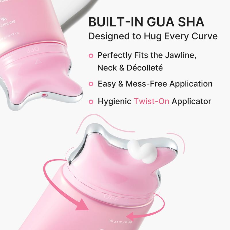 PDRN Collagen Gua Sha Neck Wrinkle Cream | Built-In Gua Sha Massager