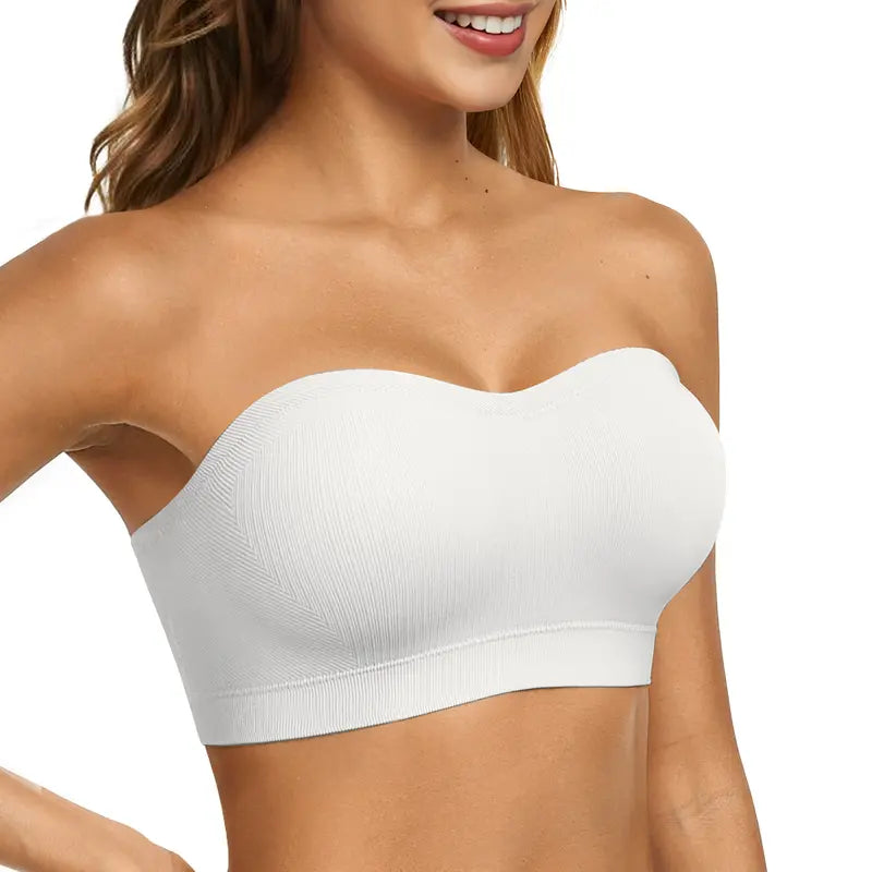 Women Non-Slip Bandeau Bras With Comfortable Strapless Bra