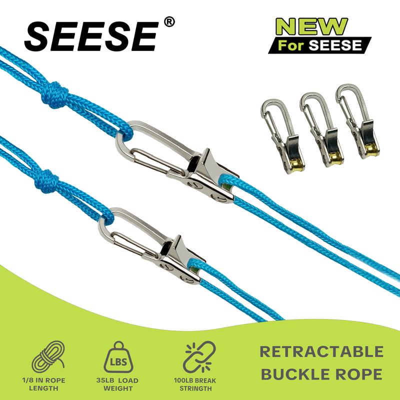 (6) SEESE Retractable Buckle Rope-Adjustable Ropes