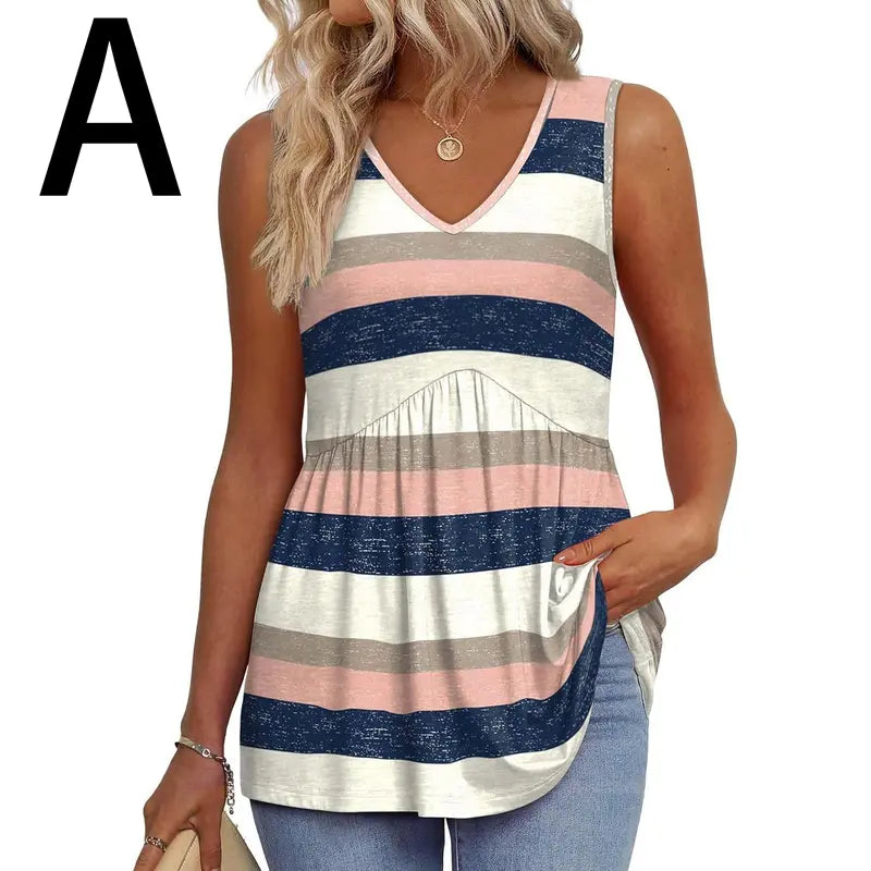 WIHOLL Tank Tops for Women Summer V Neck T Shirts [2 PACK]