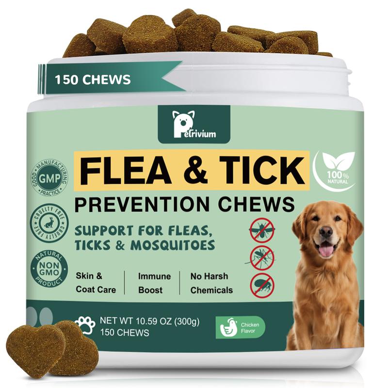 150ct-Petrivium Dog Flea & Tick Support Soft Chews