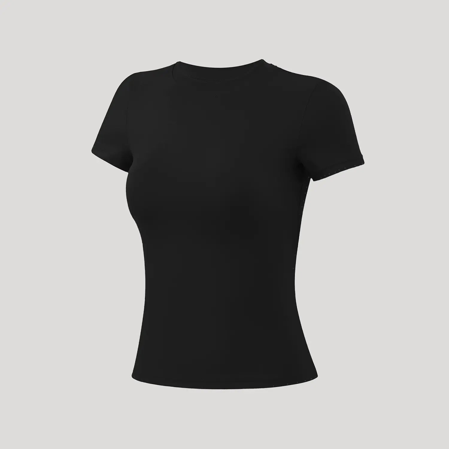 5-Piece Solid Sports Tee Set Round Neck Slim Stretchy