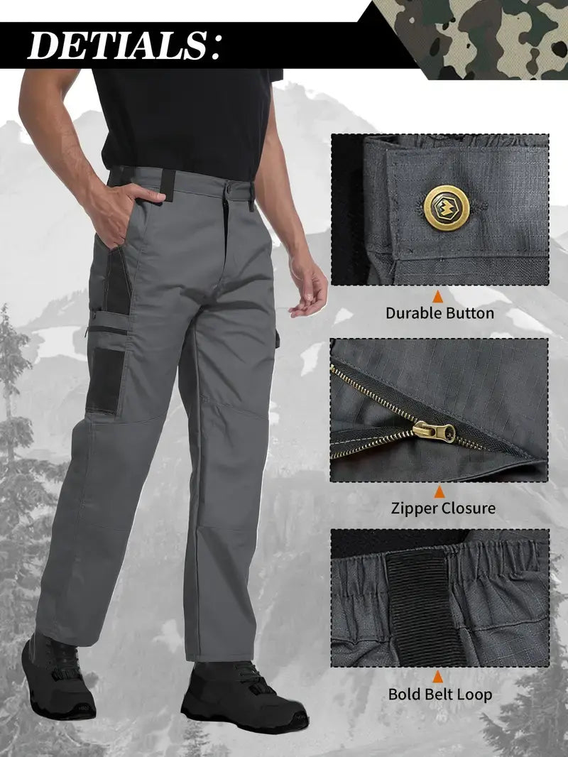 HOMUG Men's Solid Color Tactical Work Pants