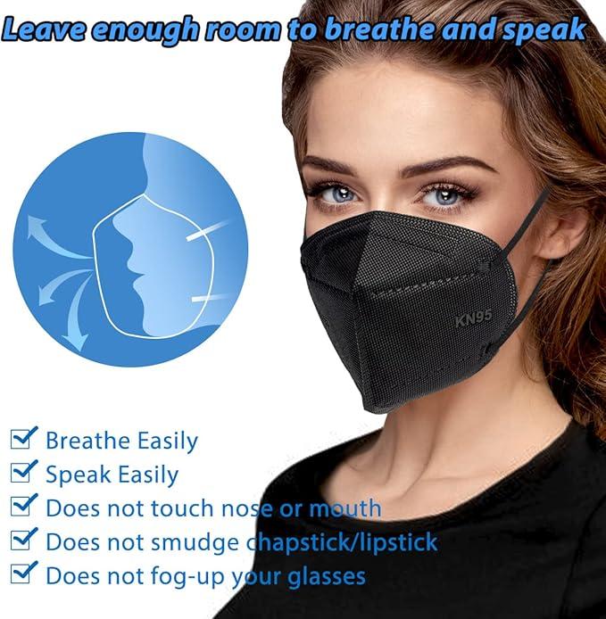 100 pieces - KN95 Mask, 5-layer breathable design