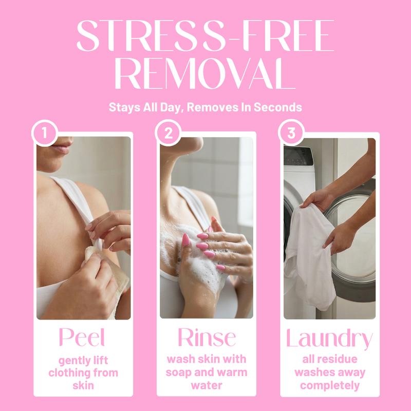 Body Adhesive - Sweat & Water Resistant, Stain-Free, Easy to Remove