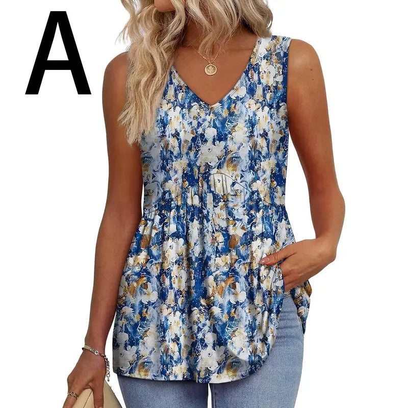 WIHOLL Tank Tops for Women Summer V Neck T Shirts [2 PACK]