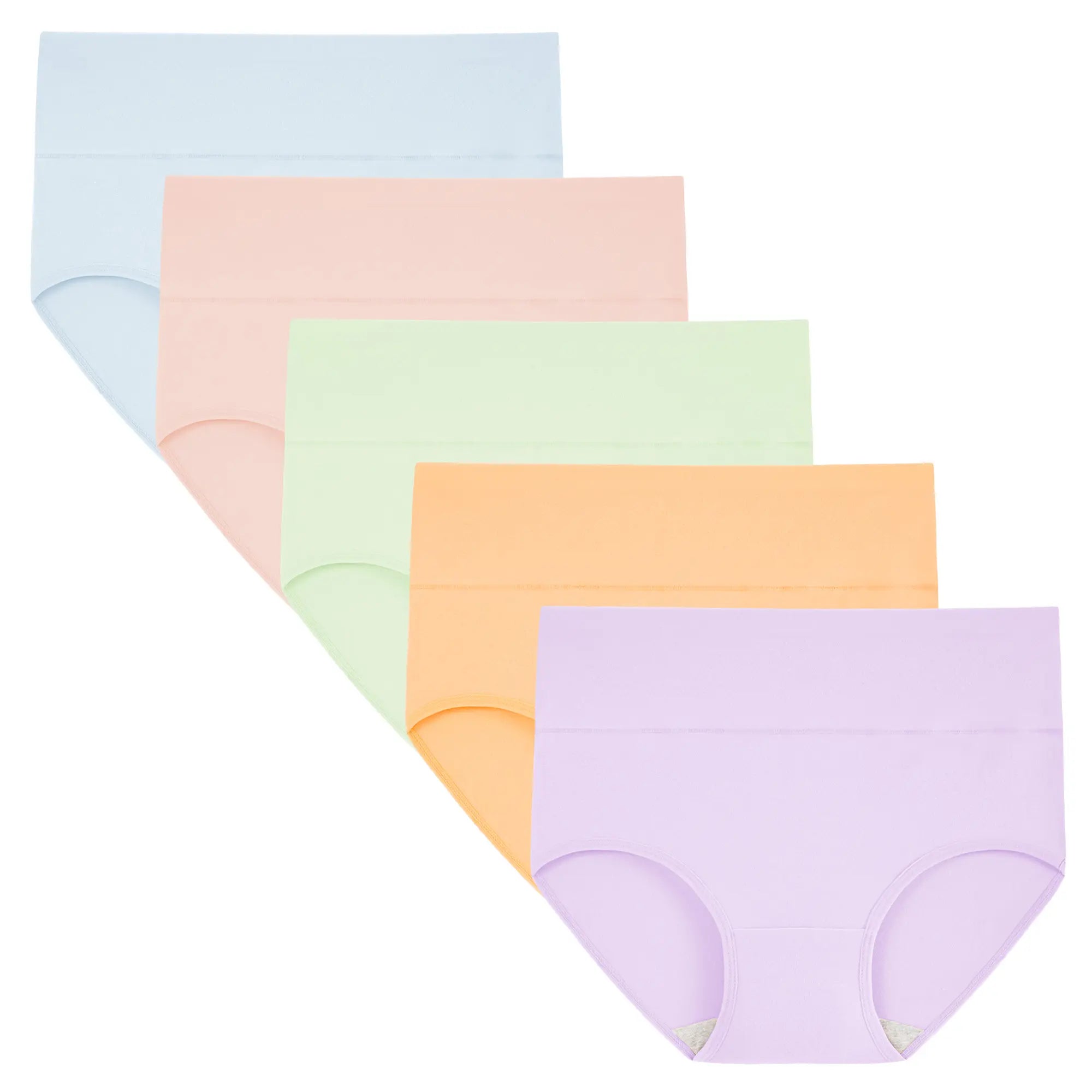 INNERSY Women's High Waisted Cotton Panties 5-Pack