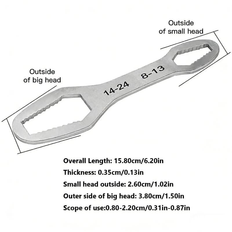 Universal Car Torx Wrench,8-24mm Self-tightening Wrench