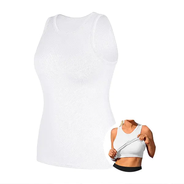 [2 Pack] ATTRACO Women Workout Tank Tops with Built in Bra