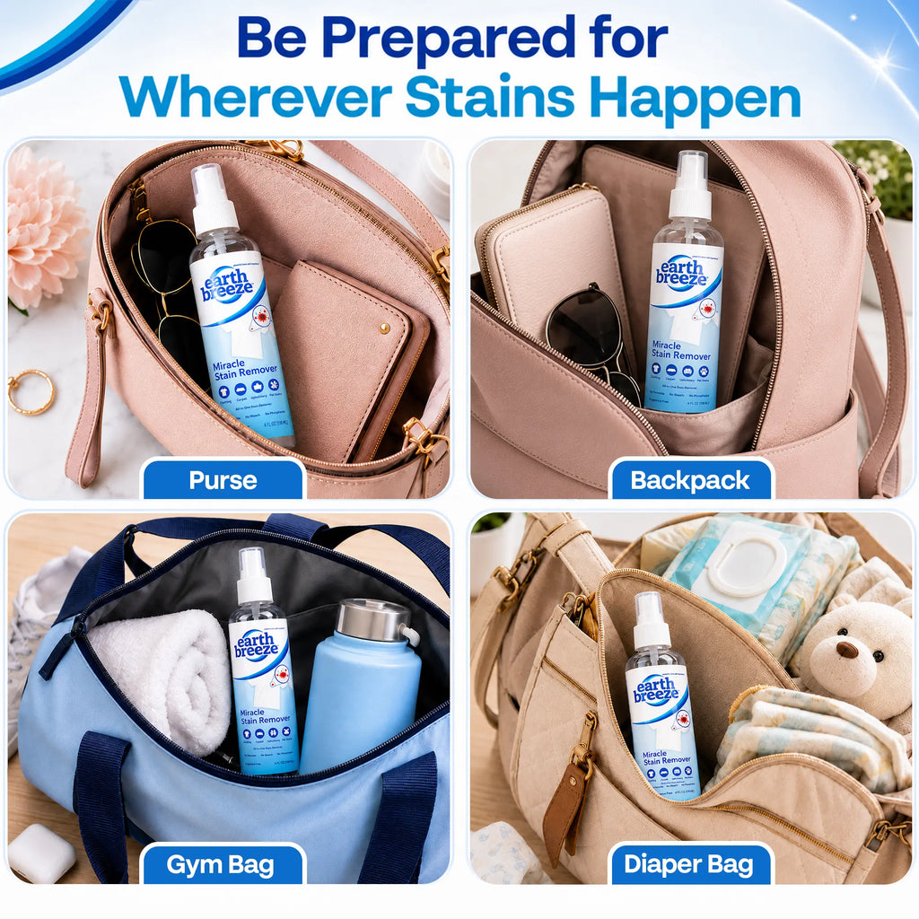 Earth Breeze Miracle Stain Remover Spray, 4fl oz Non-Toxic Bottled Spray All-Purpose Cleaner