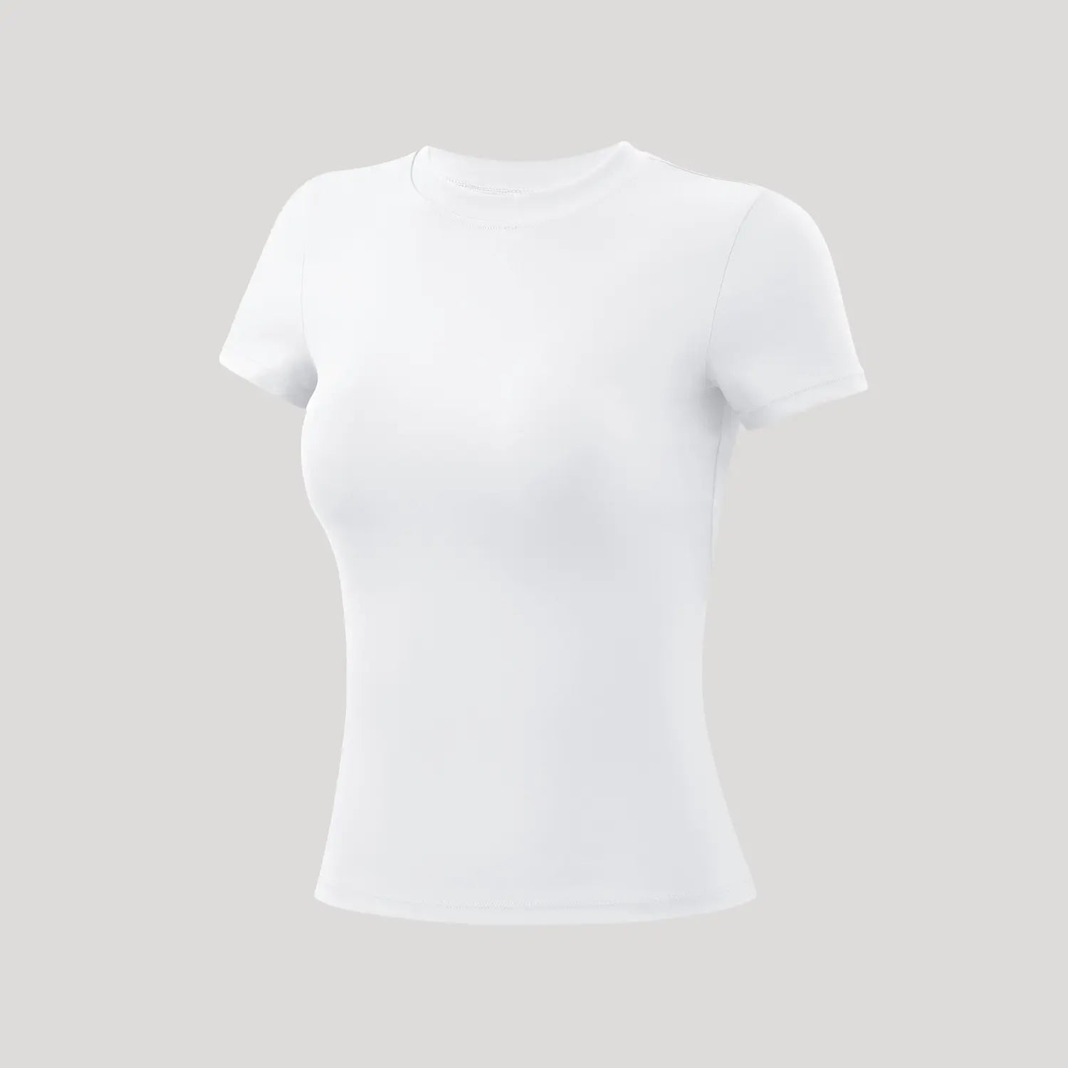 5-Piece Solid Sports Tee Set Round Neck Slim Stretchy