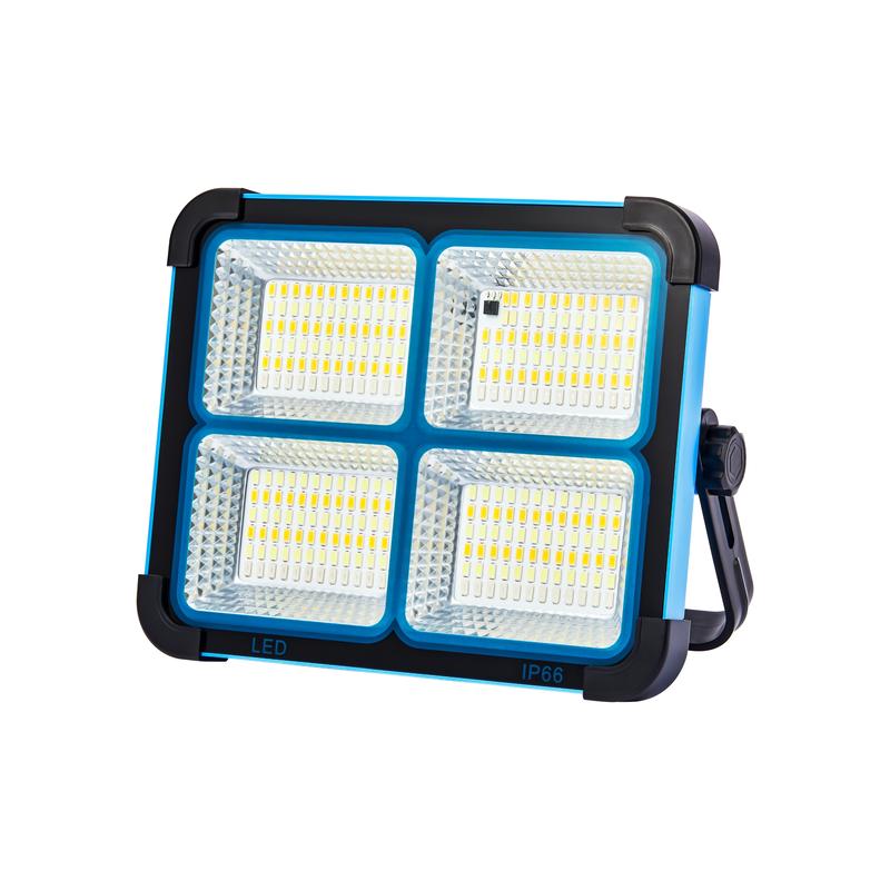 Qawtor Solar Rechargeable LED Work Light - 288 Super Bright 5730 Beads Floodlight,