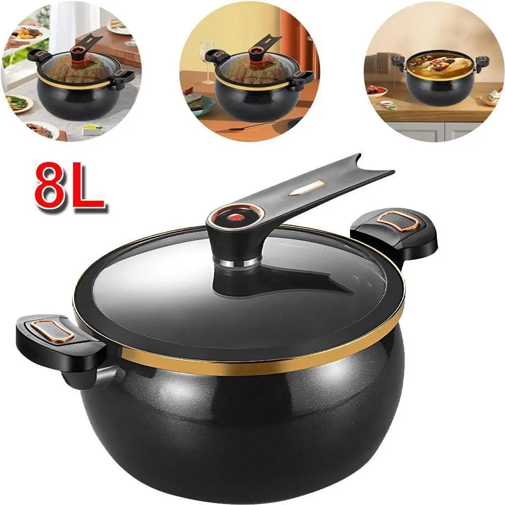Large Capacity Stockpot with Twist Lock Handle for Quick Cooking
