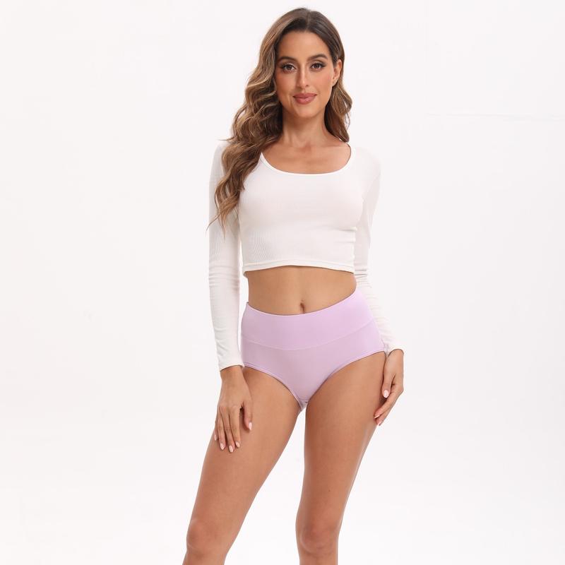 INNERSY Women's High Waisted Cotton Panties 5-Pack