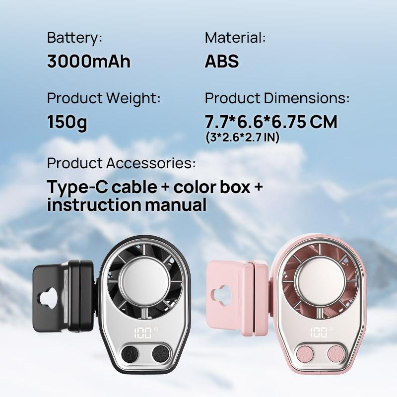 Semiconductor Cooling Car Clip-On Fan (2 Pack)