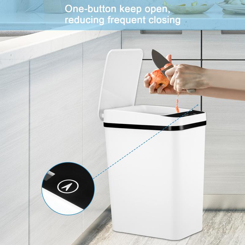 12L ABS Automatic Trash Bin, Touchless Motion Sensor