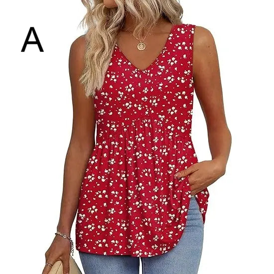 WIHOLL Tank Tops for Women Summer V Neck T Shirts [2 PACK]