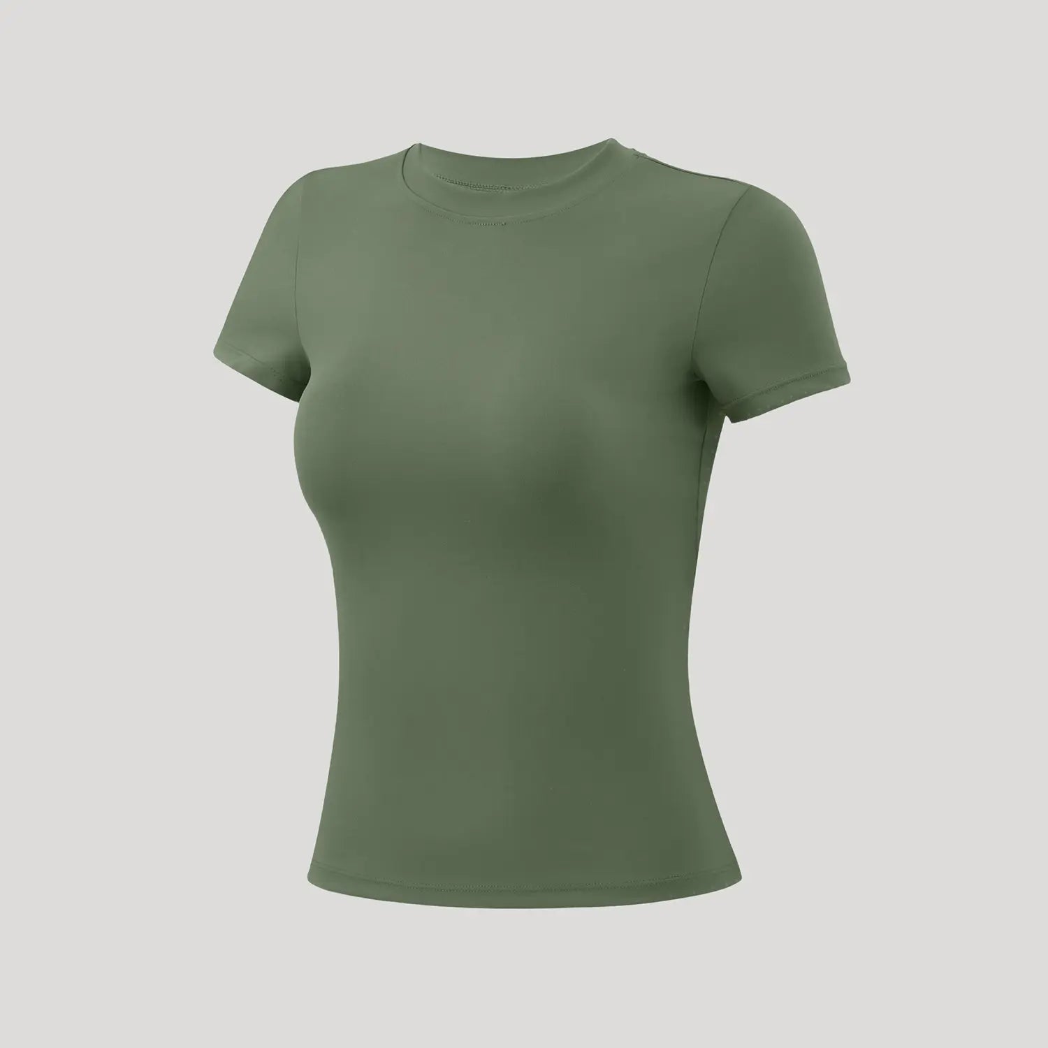 5-Piece Solid Sports Tee Set Round Neck Slim Stretchy