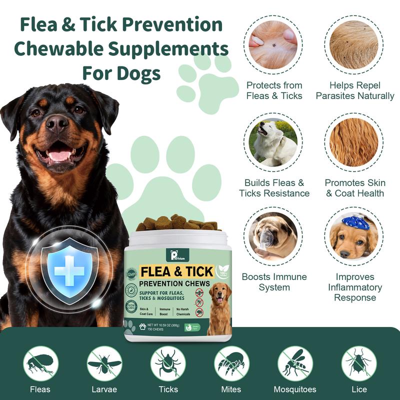 150ct-Petrivium Dog Flea & Tick Support Soft Chews