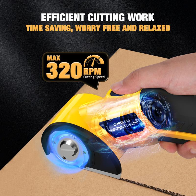 Zeleki Cordless Electric Scissors 4V – Rechargeable Heavy Duty Cutter
