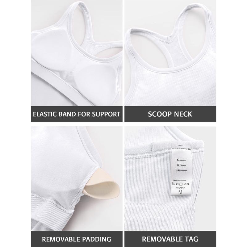 [2 Pack] ATTRACO Women Workout Tank Tops with Built in Bra