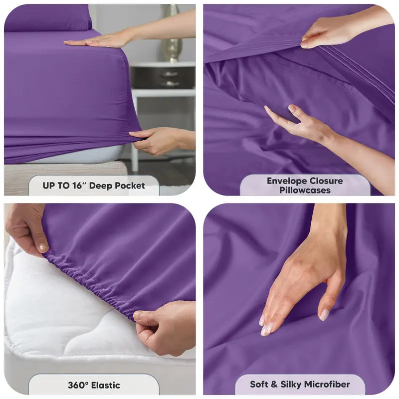 Lux Decor 4 Piece Bed Sheet Set