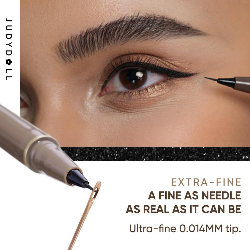 JUDYDOLL Ultra-Fine Liquid Eyeliner, Waterproof Liquid Eye Liner, Stay All Day Makeup