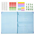Accordion File Organizer Manila Pocket Document Folder for Passports, Birth Certificates & Important Papers, Office & Home Storage
