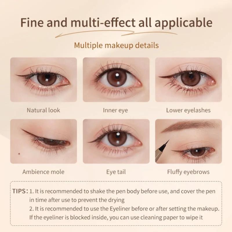 JUDYDOLL Ultra-Fine Liquid Eyeliner, Waterproof Liquid Eye Liner, Stay All Day Makeup