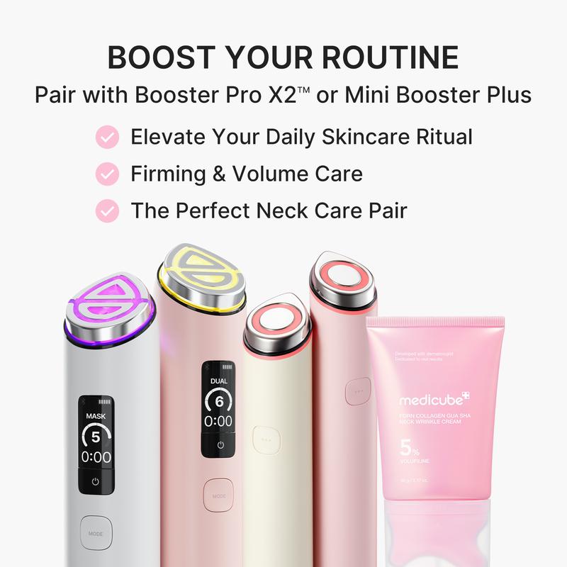 PDRN Collagen Gua Sha Neck Wrinkle Cream | Built-In Gua Sha Massager