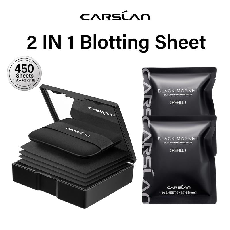 CARSLAN Black Magnet Oil Blotting Setting Sheet