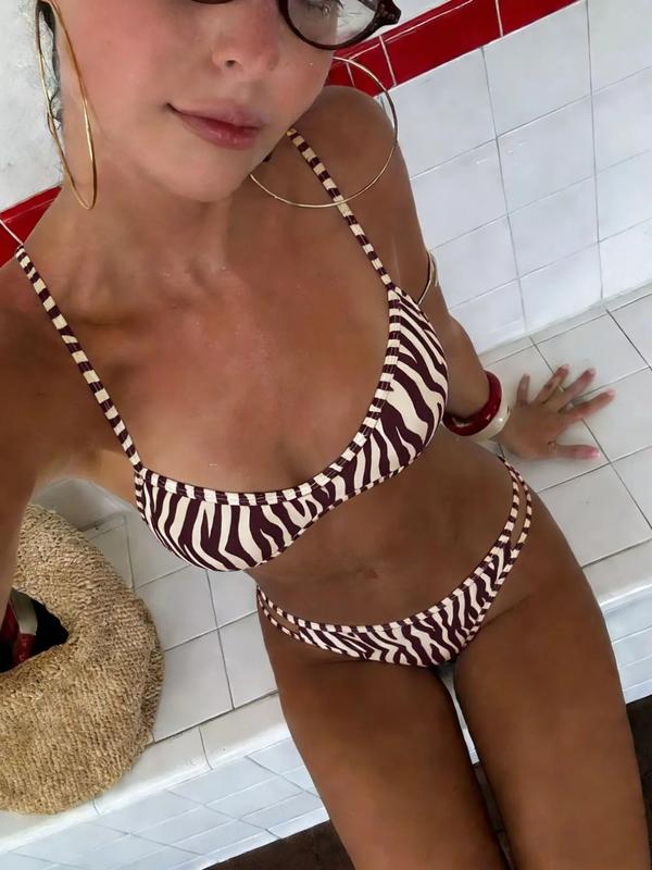 Two-Piece Set Women's Floral Print lifting Bikini Set