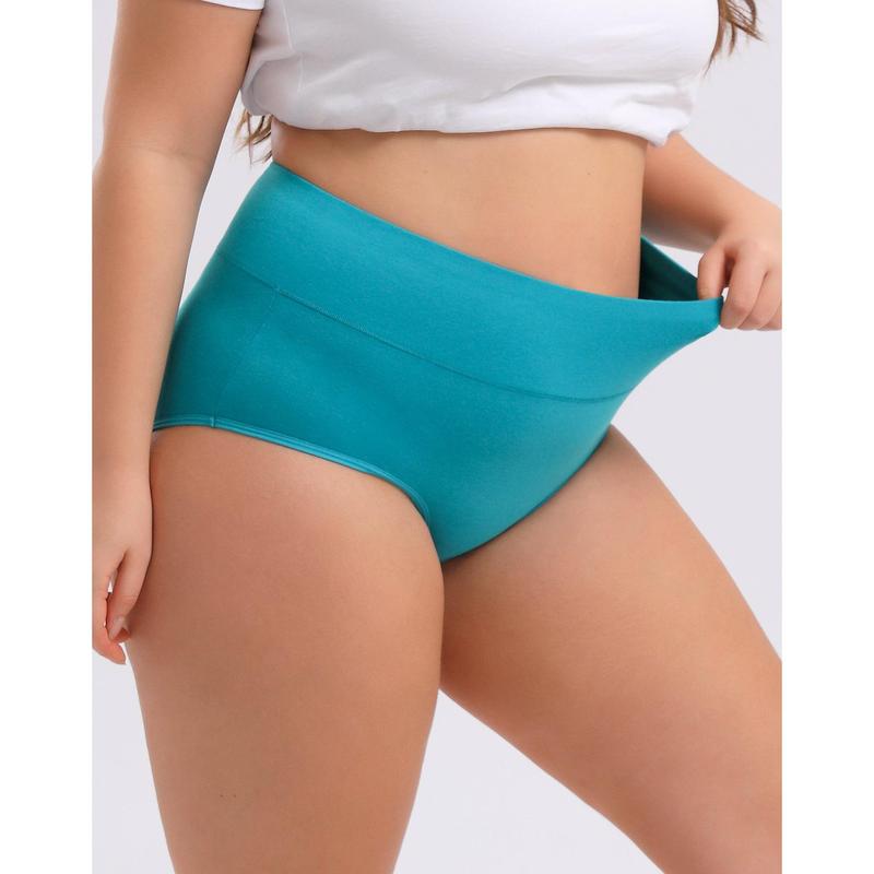 INNERSY Women's Plus Size XL-5XL High Waisted Cotton Underwear 4-Pack