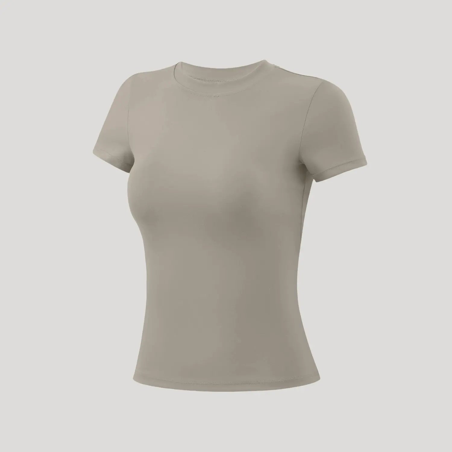 5-Piece Solid Sports Tee Set Round Neck Slim Stretchy