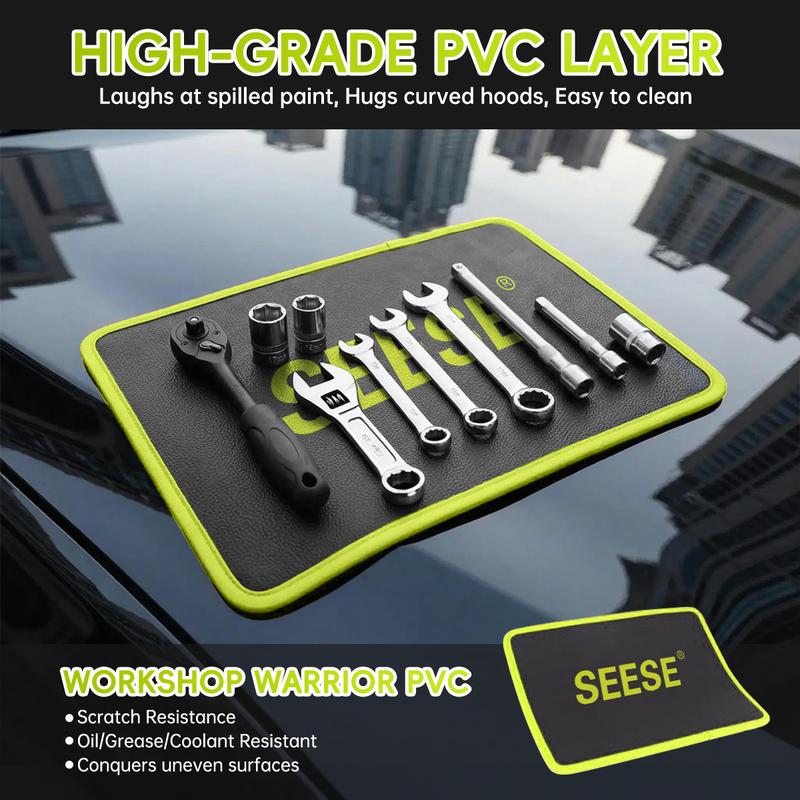 SEESE 3PC Flexible Magnetic Tool Mat & Tray Holder