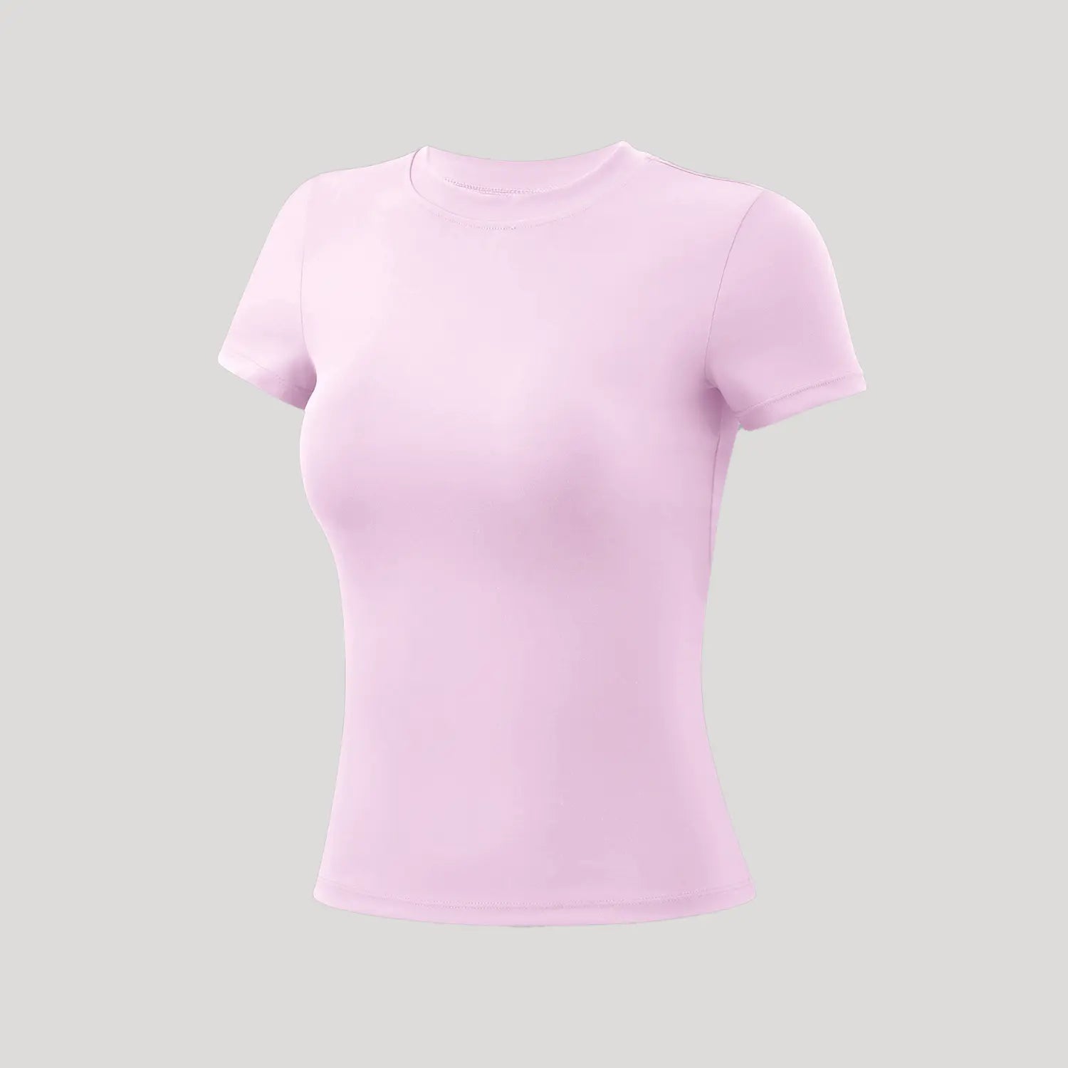 5-Piece Solid Sports Tee Set Round Neck Slim Stretchy