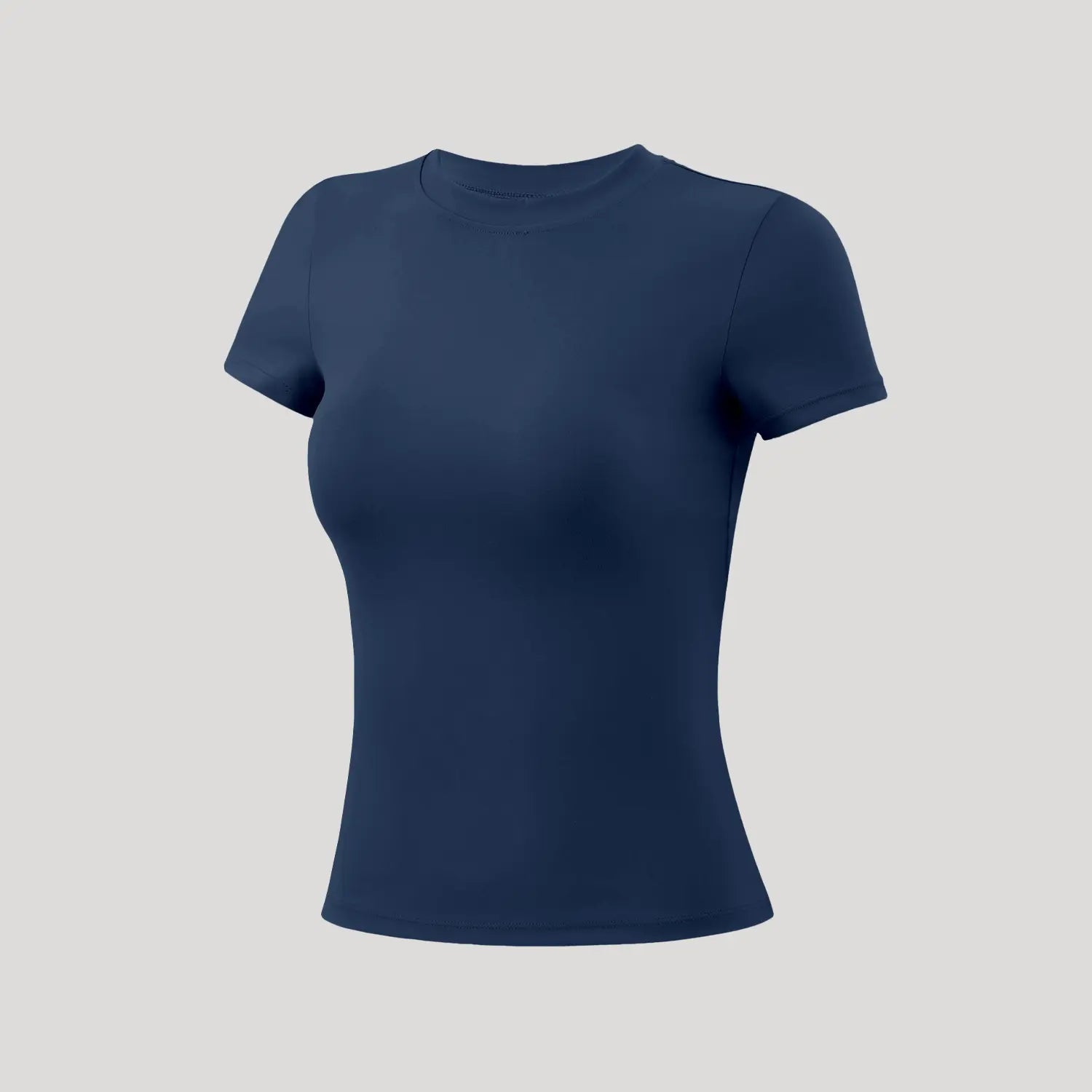 5-Piece Solid Sports Tee Set Round Neck Slim Stretchy