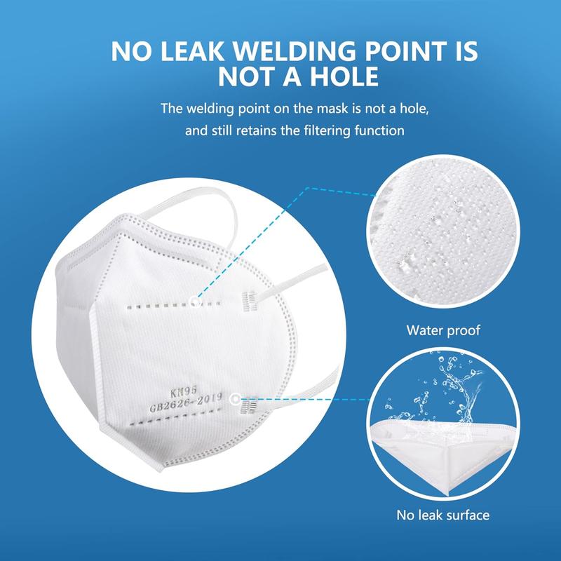 100 pieces - KN95 Mask, 5-layer breathable design