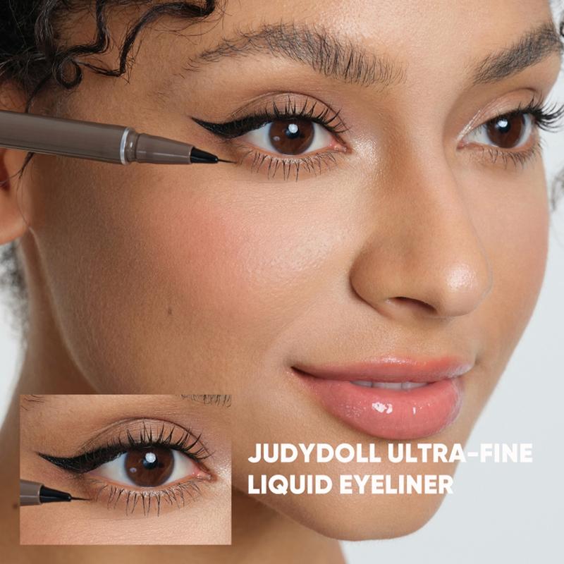 JUDYDOLL Ultra-Fine Liquid Eyeliner, Waterproof Liquid Eye Liner, Stay All Day Makeup