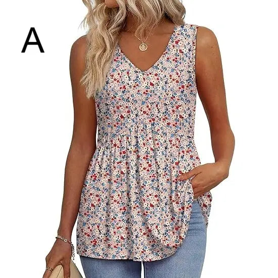 WIHOLL Tank Tops for Women Summer V Neck T Shirts [2 PACK]
