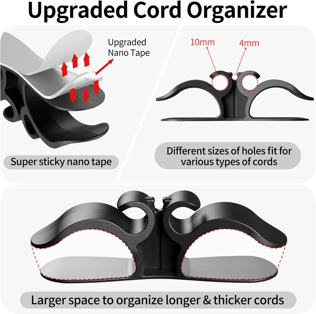 10-Pack Kitchen Appliance Cord Organizer Hooks with Upgraded 3M Glue