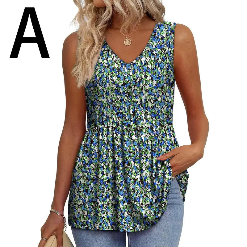 WIHOLL Tank Tops for Women Summer V Neck T Shirts [2 PACK]
